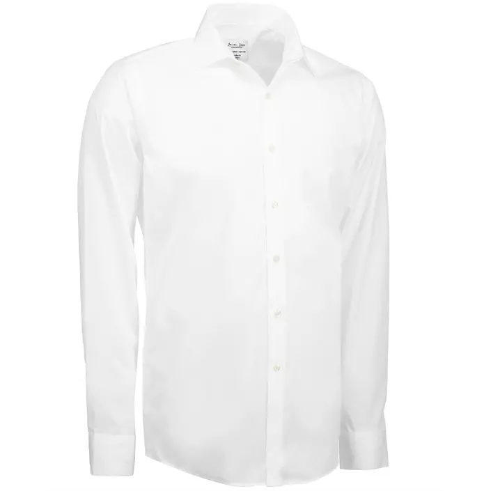Seven Seas Poplin Slim fit skjorte, Hvid, large image number 2