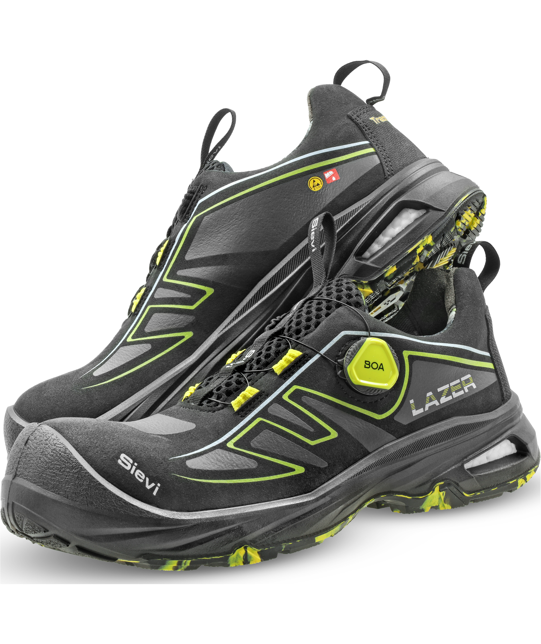 Sievi Lazer Roller+  safety shoes S3, Black/Yellow, large image number 2