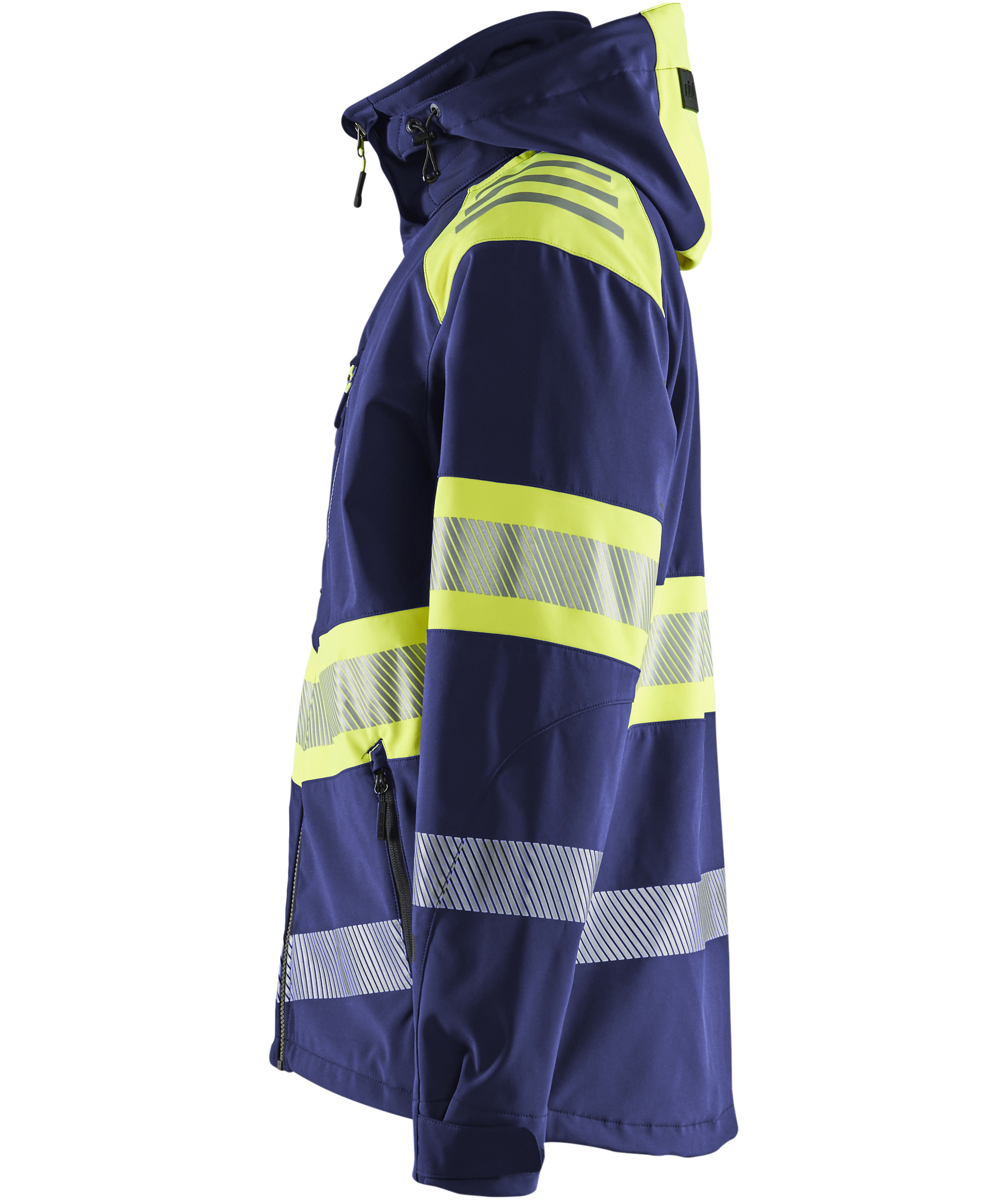 Bl&aring;kl&auml;der softshelljacka, Marin/Hi-Vis gul, large image number 4