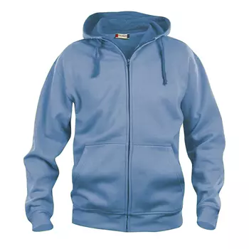 Clique Basic Hoody Full Zip hoodie med blixtlås, Ljusblå