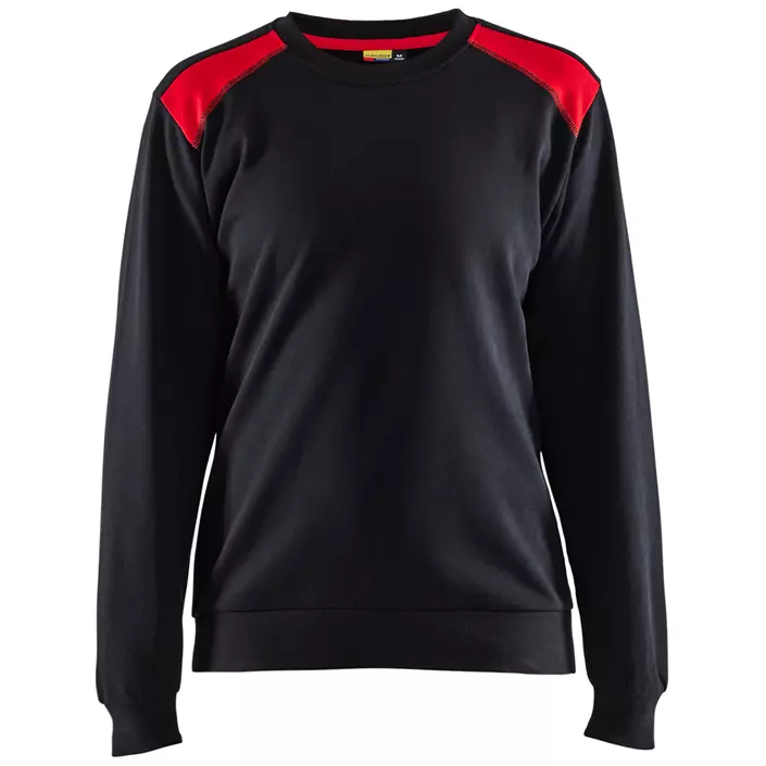 Blåkläder dame sweatshirt, Sort/Rød, large image number 0