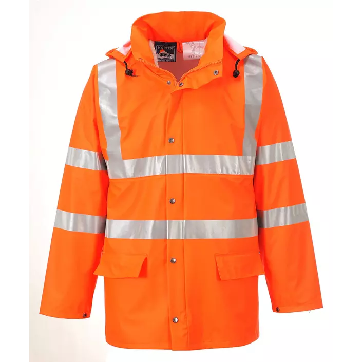Portwest rain jacket, Hi-vis Orange, large image number 0