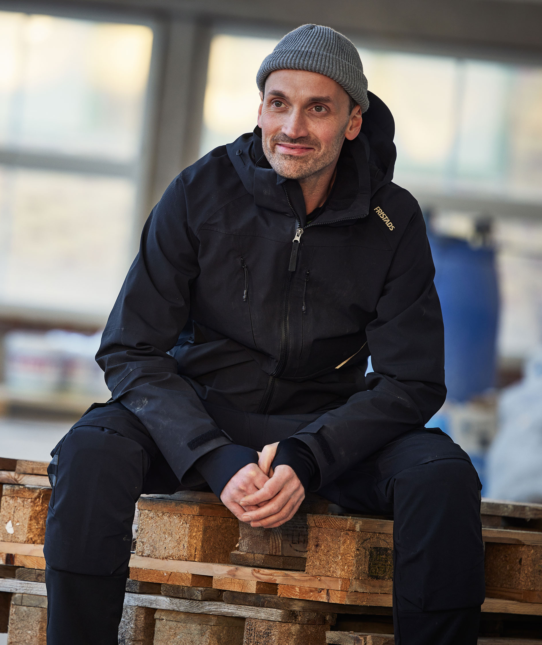 Fristads shell jacket 4881 GLS full stretch, Black, large image number 4