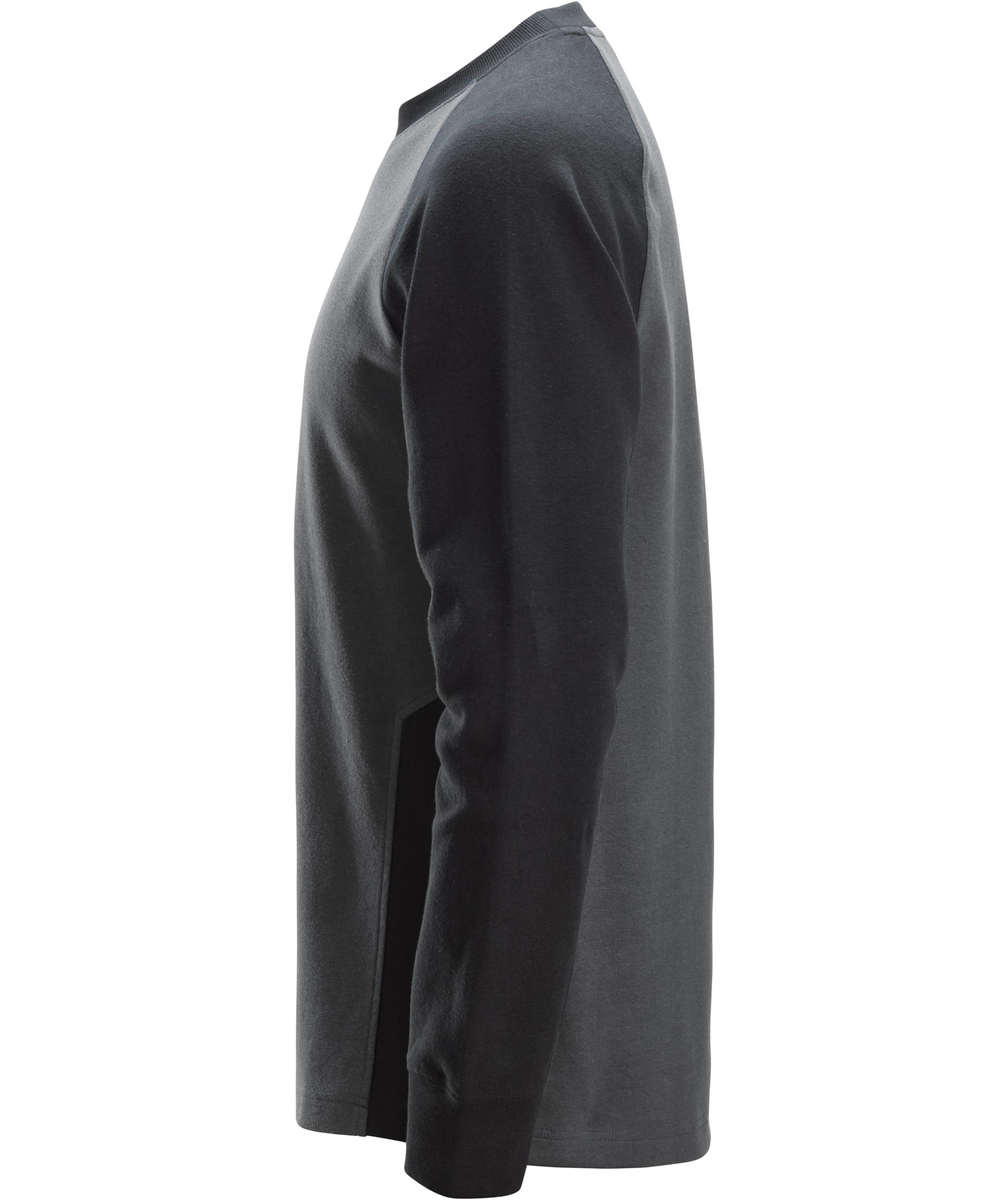 Snickers lang&aelig;rmet T-shirt 2840, Steel Grey/Black, large image number 3