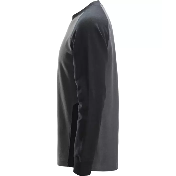 Snickers langermet T-skjorte 2840, Steel Grey/Black, large image number 3