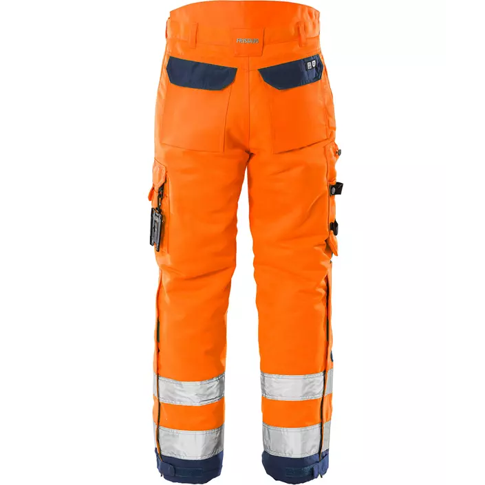 Fristads winter trousers 2034, Hi-vis Orange/Marine, large image number 1