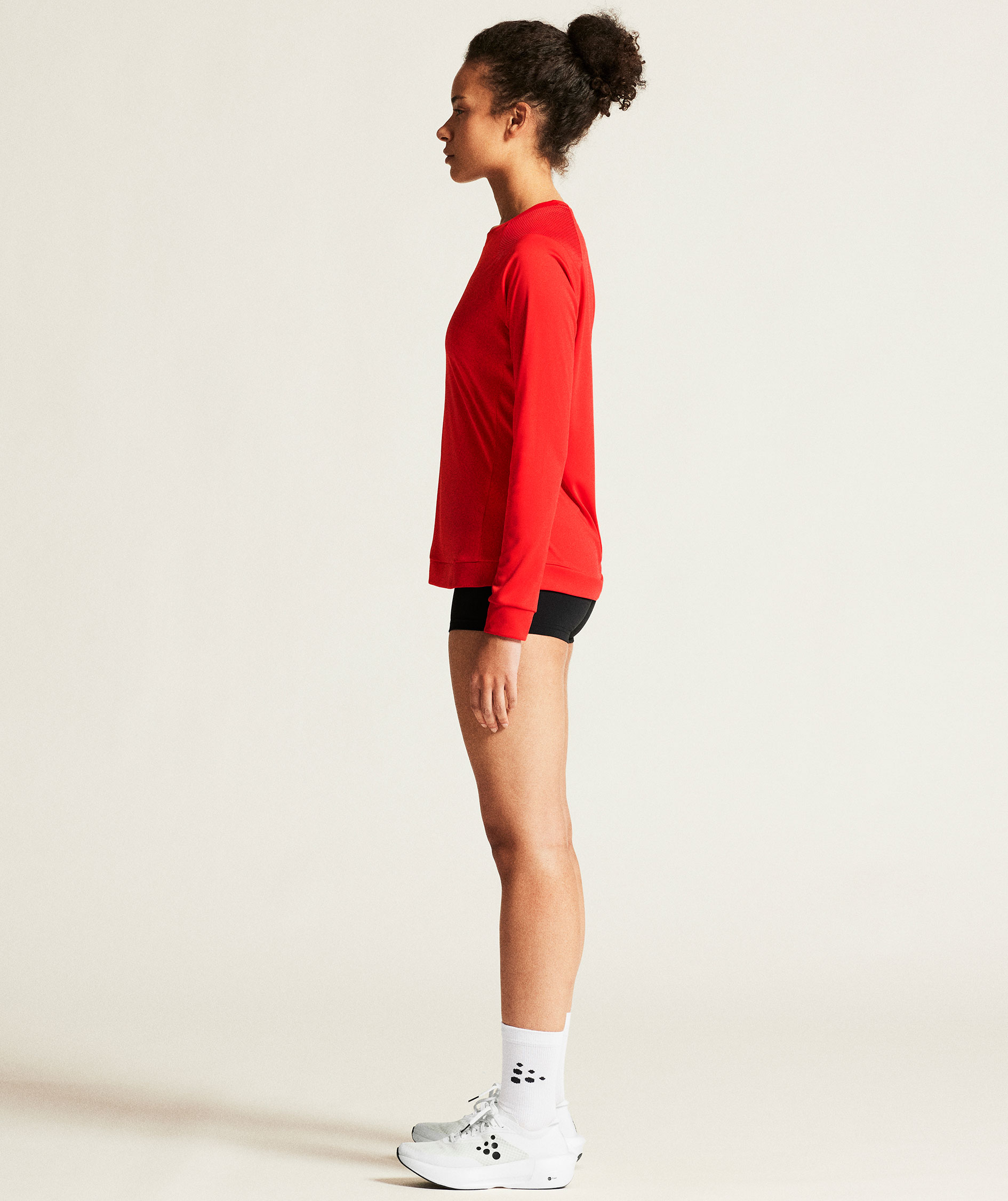 Craft Rush 2.0 l&aring;ng&auml;rmad T-shirt dam, Bright red, large image number 4