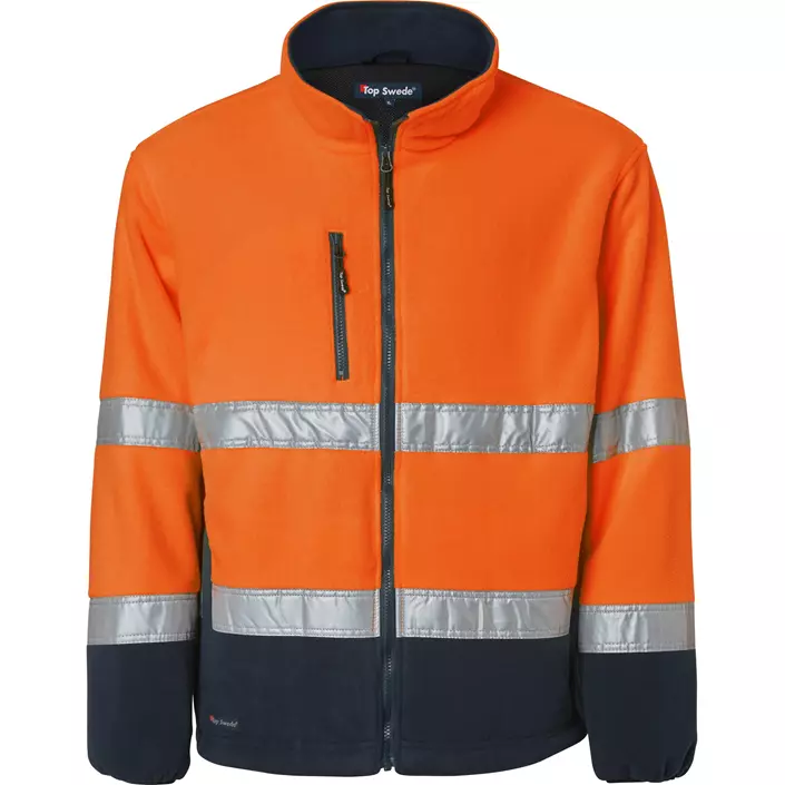 Top Swede fleece jacket 264, Hi-Vis Orange/Navy, large image number 0