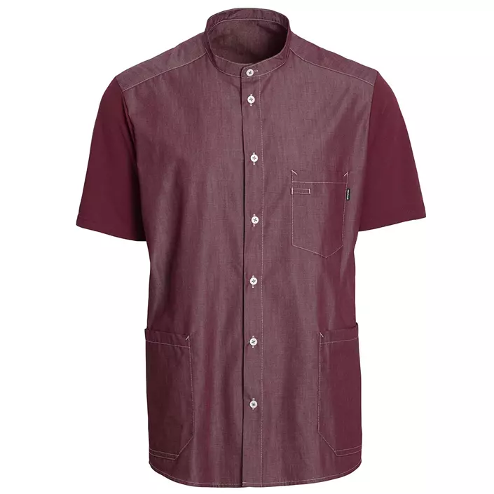 Kentaur kortermet pique skjorte, Bordeaux, large image number 0
