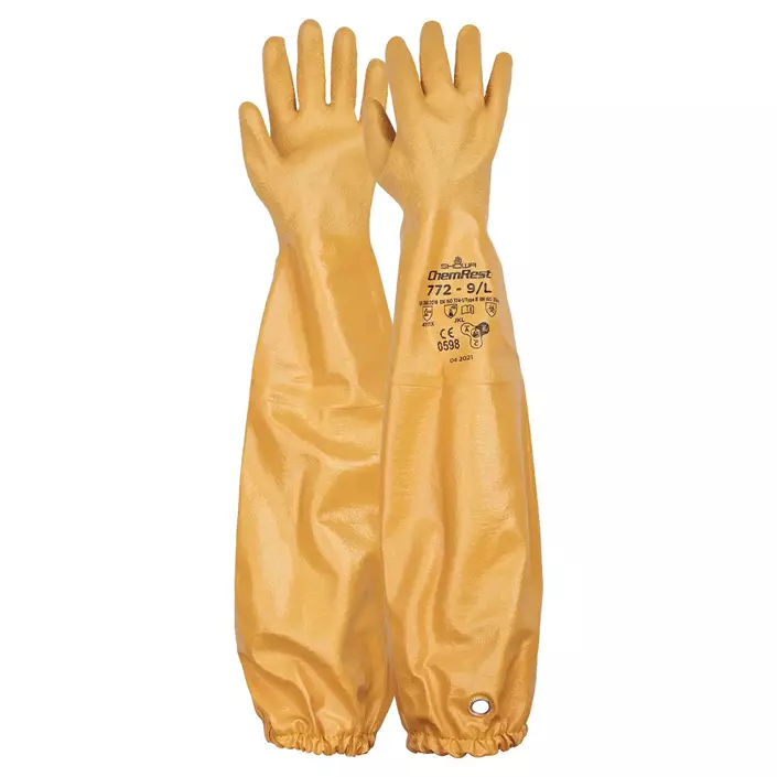 Showa 772 ARX chemical protective gloves 65 cm, Yellow, large image number 0