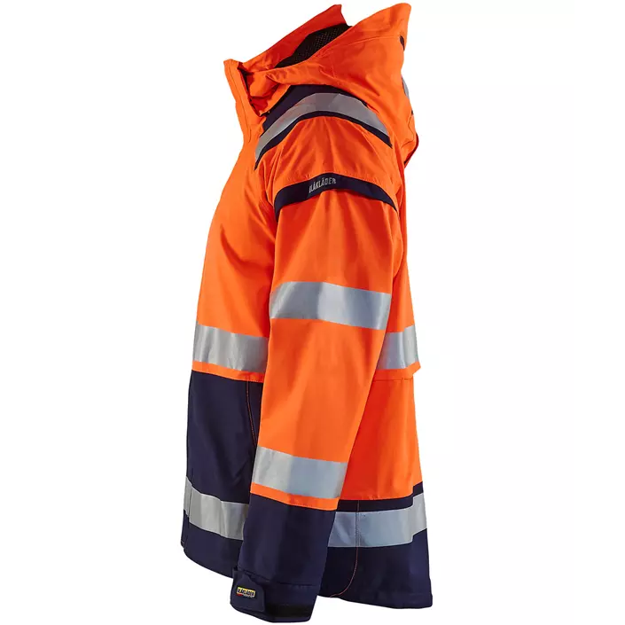 Blåkläder shell jacket, Hi-vis Orange/Marine, large image number 3