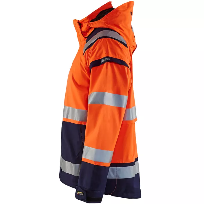 Blåkläder shell jacket, Hi-vis Orange/Marine, large image number 3