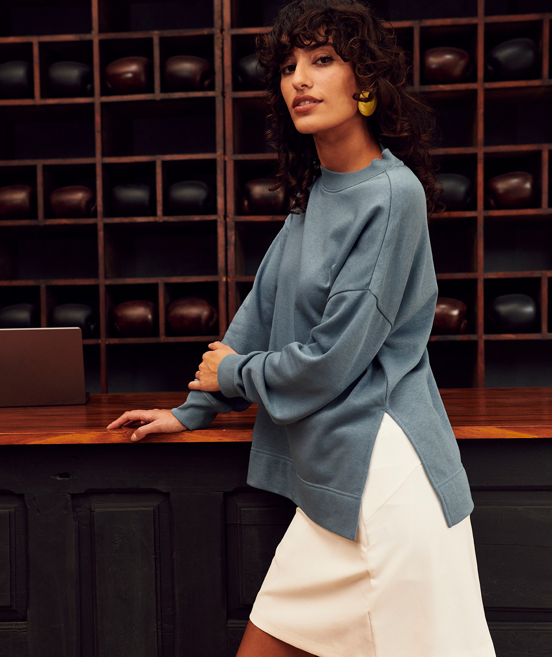 Clique Miami PRO Damen Sweatshirt, Steel Blue, large image number 5