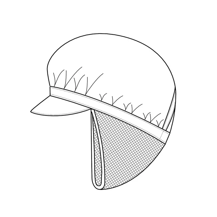 Kentaur HACCP cap with hair net, White, White, large image number 2