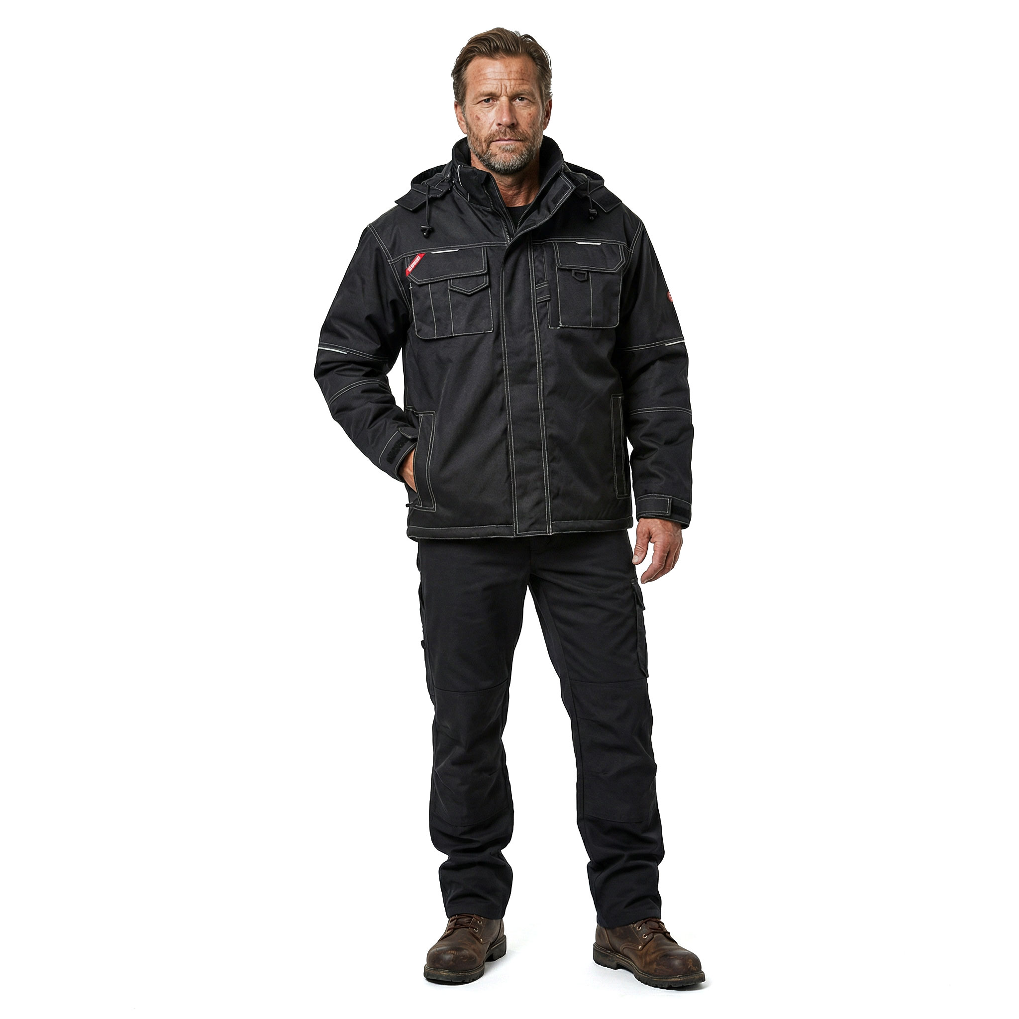 Engel Combat Arbeitspilotenjacke, Schwarz, large image number 2