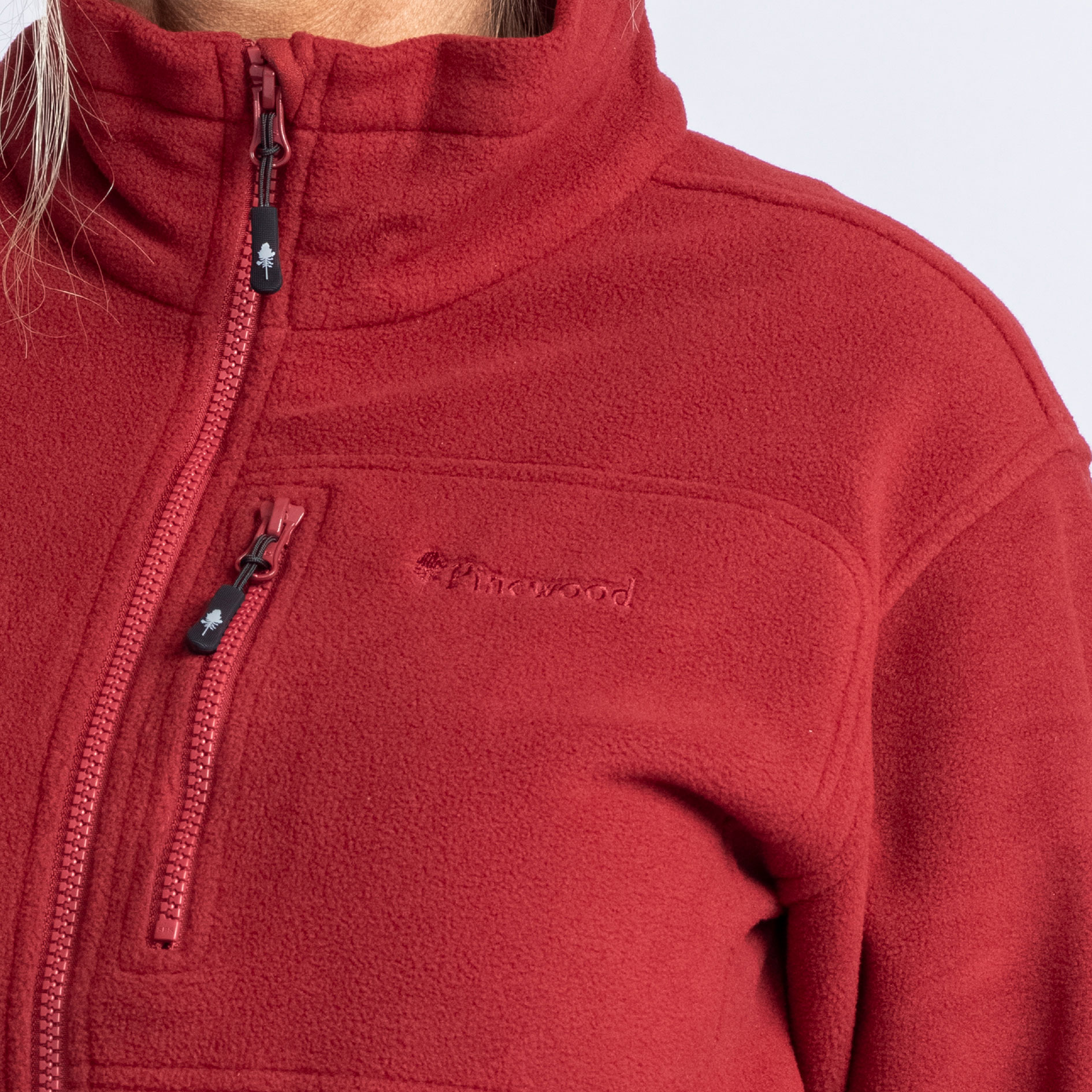 Pinewood Finnveden dame fleecejakke, Dark Tomato, large image number 4