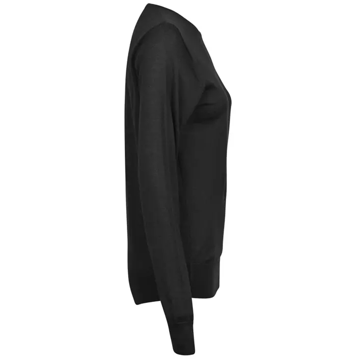 Tee Jays stickad tröja med merinoull dam, Svart, large image number 2
