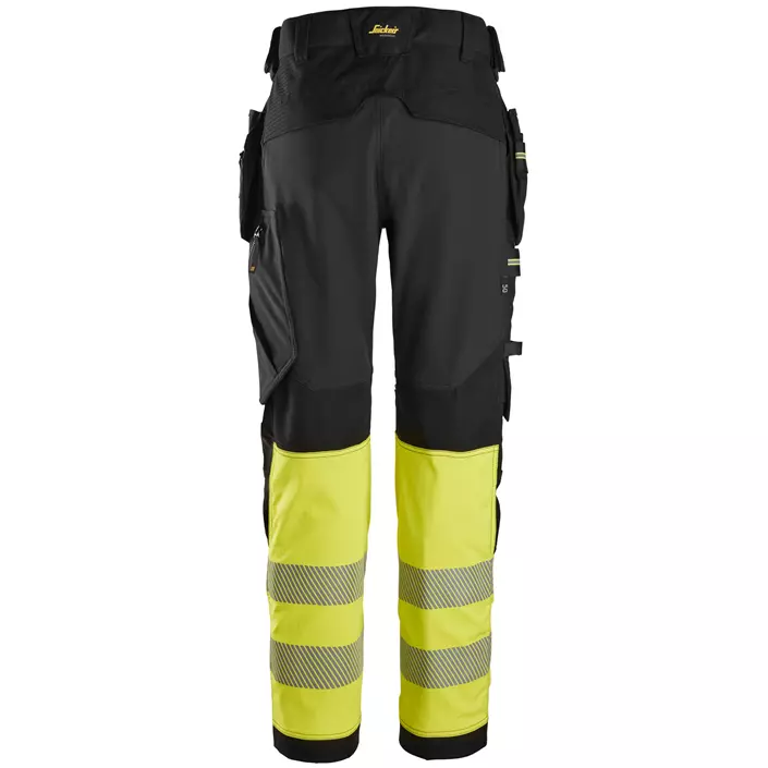 Snickers craftsman trousers 6934, Black/Hi-Vis Yellow, large image number 1