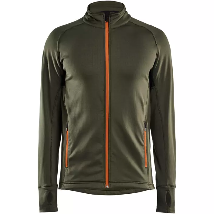 Blåkläder Striker fleecetröja, Skogsgrön/Rost, large image number 0