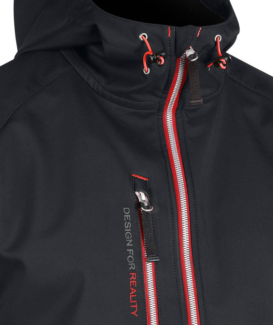 Bl&aring;kl&auml;der softshelljacka, Svart/R&ouml;d, large image number 2