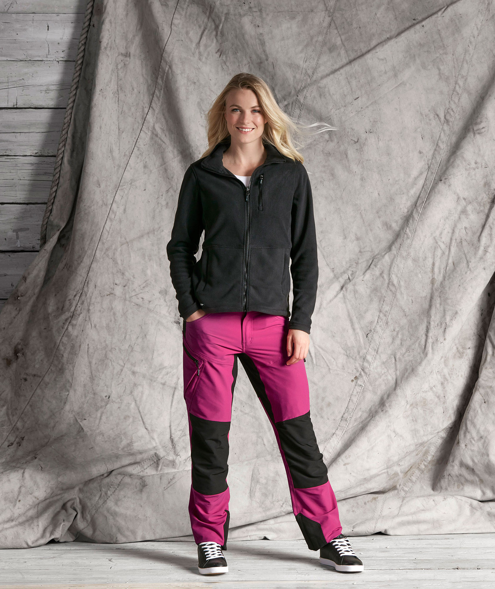 South West Alma women's fleece jacket, Navy