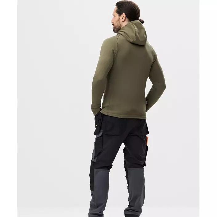 Snickers Flexiwork Polartec® hoodie with zipper 8026, Khaki Green, large image number 3