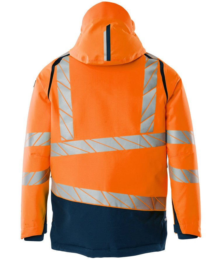 Mascot Accelerate Safe winter jacket, Hi-Vis Orange/Dark Petroleum, large image number 1