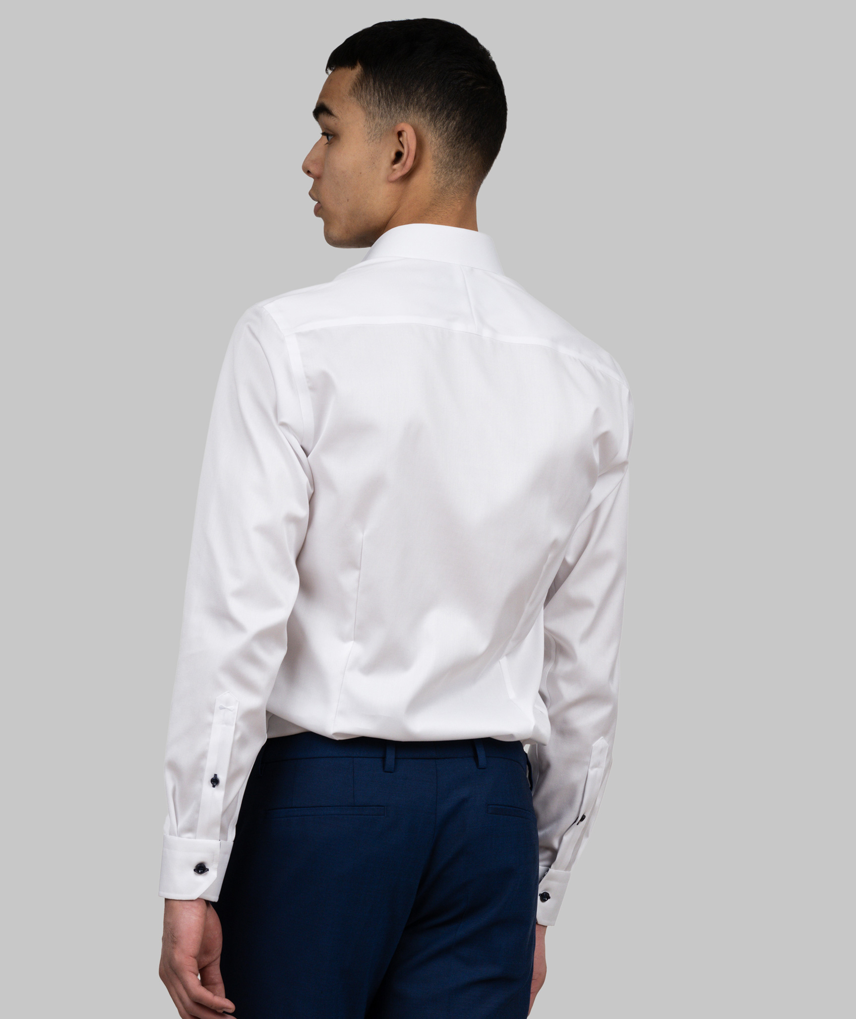 J. Harvest & Frost Twill Red Bow 20 slim fit shirt, White/navy, large image number 3