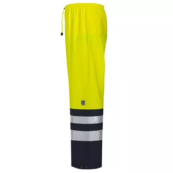 ProJob rain trousers 6504, Hi-Vis yellow/marine
