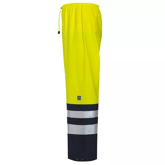 ProJob rain trousers 6504, Hi-Vis yellow/marine, large image number 1