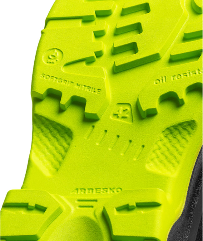 Arbesko Ume&aring; 943 safety shoes S3, Black/Lime, large image number 3