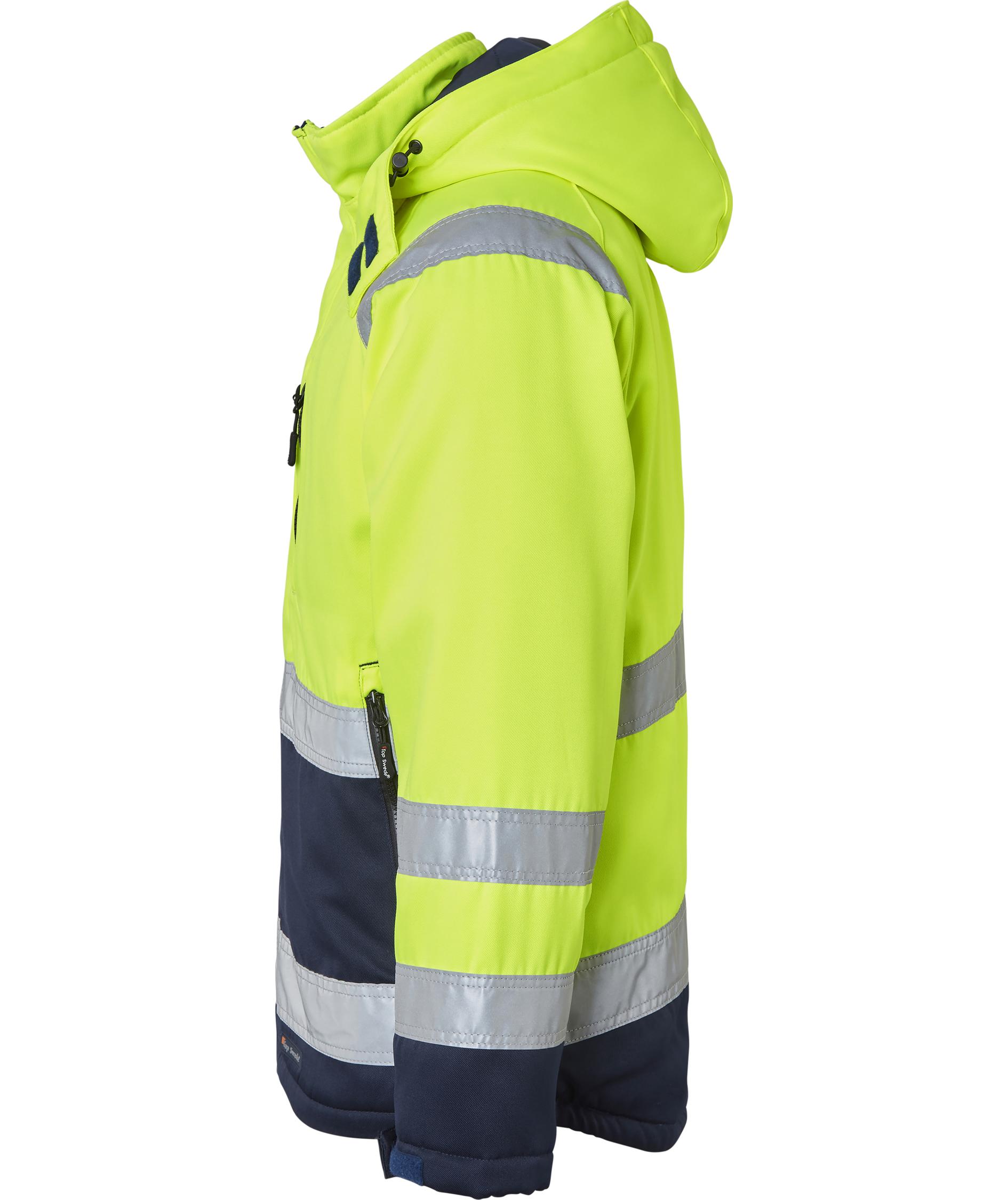 Top Swede winter jacket 131, Hi-Vis Yellow/Navy, large image number 3