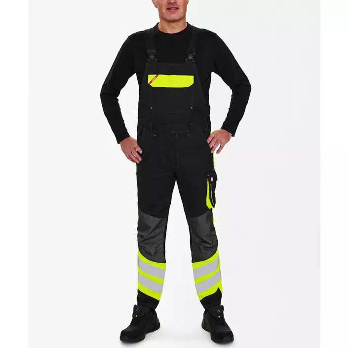 Engel Cargo overall, Svart/Gul, large image number 1