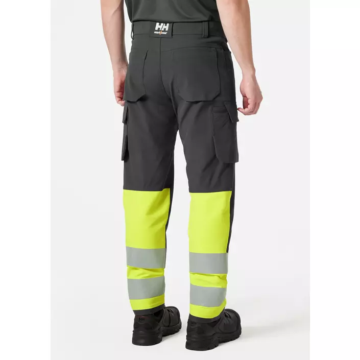 Helly Hansen Alna 4X cargo servicebukser full stretch, Hi-vis Gul/Ebony, large image number 3