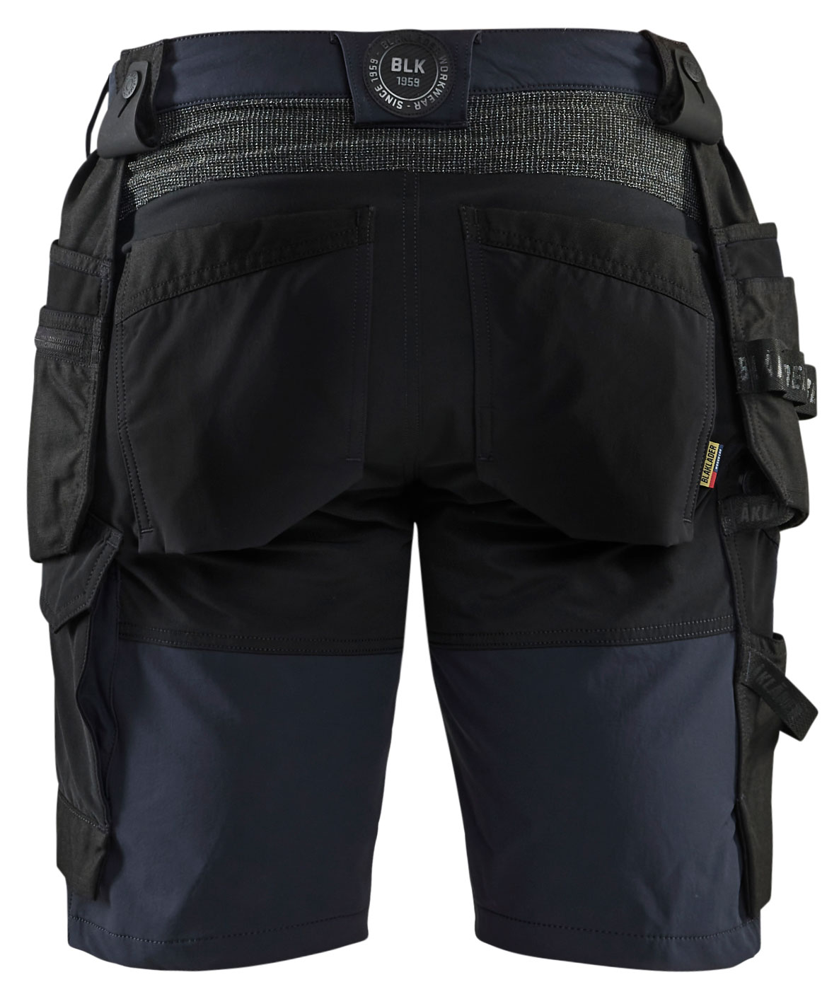 Bl&aring;kl&auml;der hantverksshorts full stretch, M&ouml;rk Marinbl&aring;/Svart, large image number 1