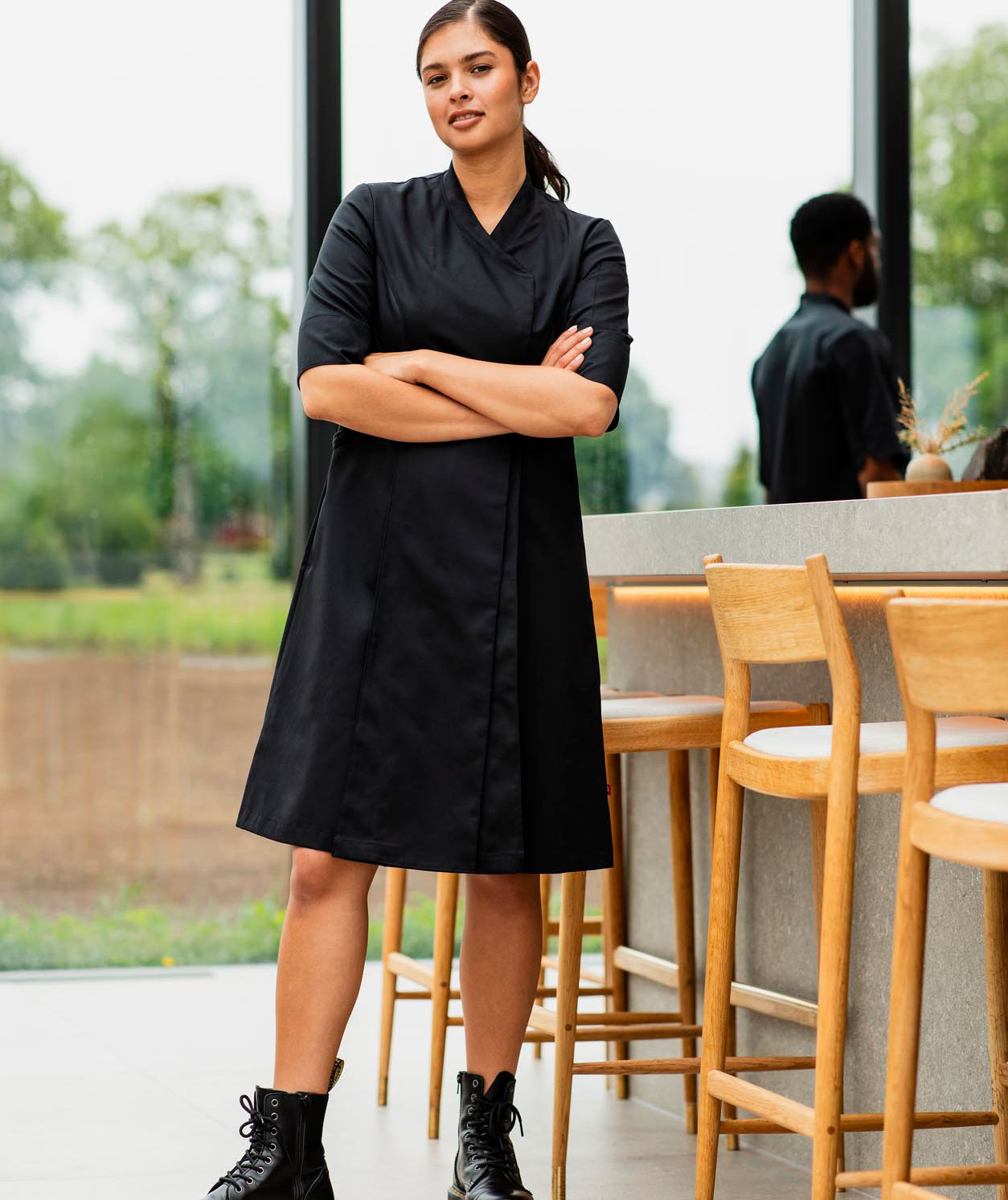 Segers 2504 stretch women's dress, Black, large image number 1