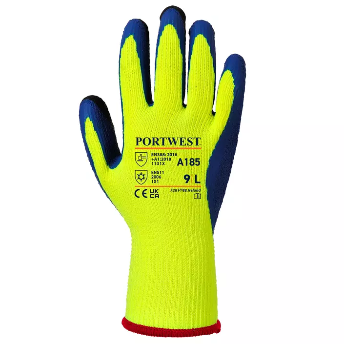 Portwest A185 Duo-Therm gloves, Yellow/Blue, large image number 0