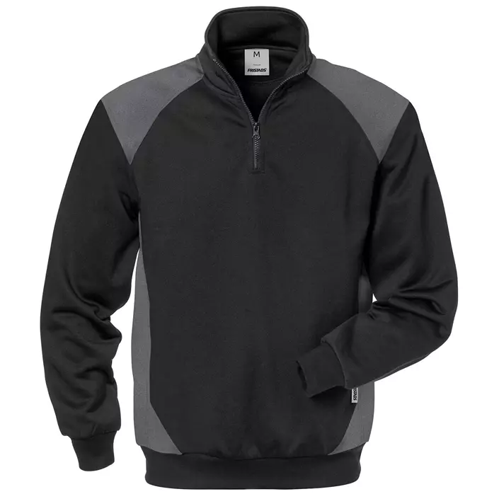 Fristads sweatshirt 7048, Sort/Grå, large image number 0