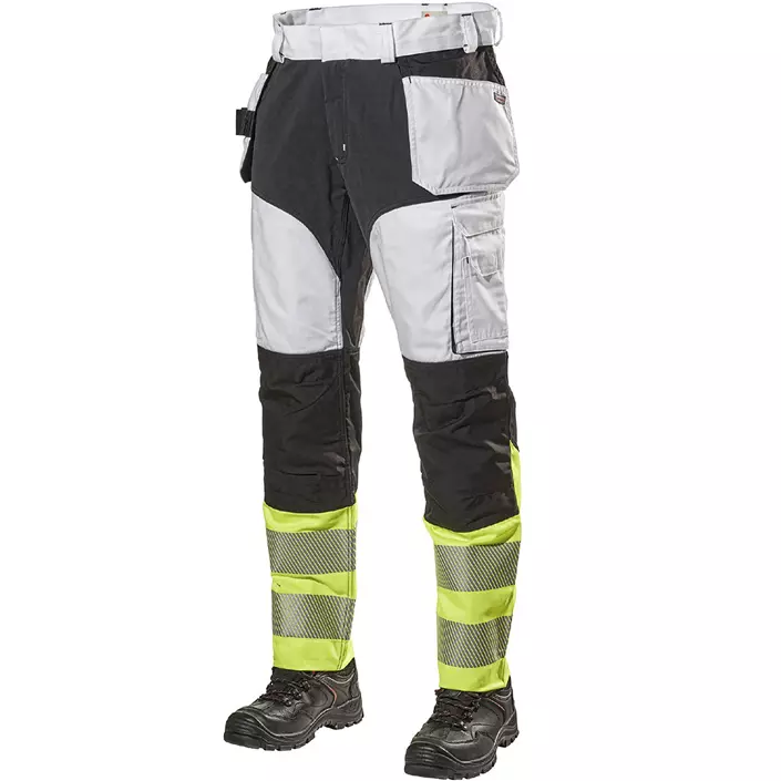 L.Brador hantverksbyxa 1100PB, Vit/Hi-vis gul, large image number 0