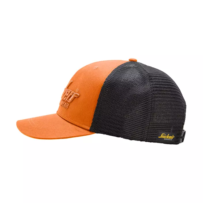 Snickers Trucker cap 9001, Warm Orange/Black, Warm Orange/Black, large image number 3