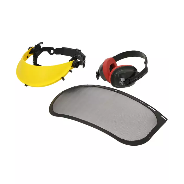 Kramp visor package with net visor, Yellow/Black, Yellow/Black, large image number 1