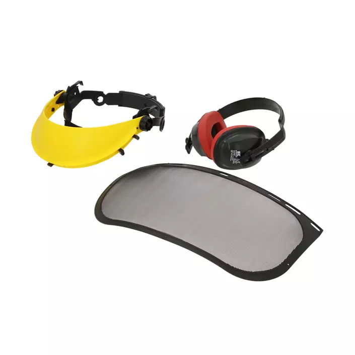 Kramp visor package with net visor, Yellow/Black, Yellow/Black, large image number 1