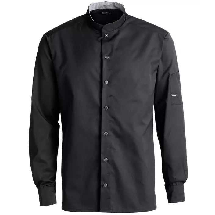 Kentaur modern fit kokkeskjorte/serveringsskjorte, Sort, large image number 0