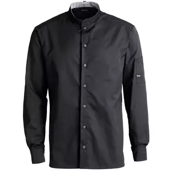 Kentaur modern fit kokkeskjorte/serveringsskjorte, Sort