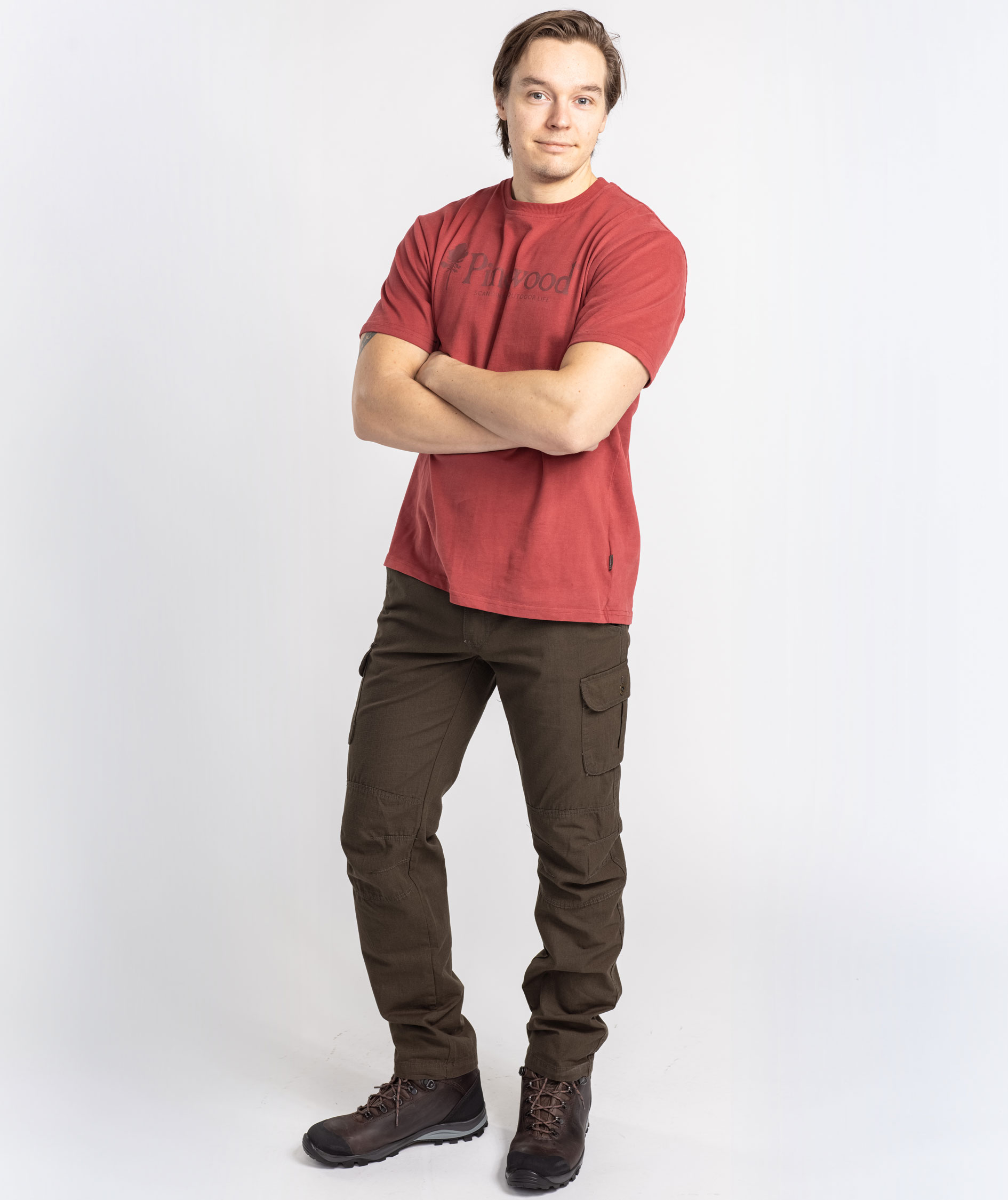 Pinewood Broderick fritidsbukser, Dark Green, large image number 1