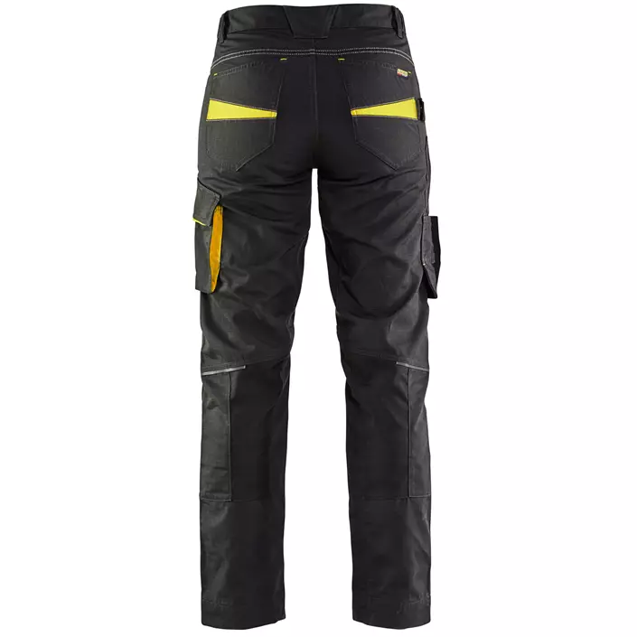 Blåkläder Unite women's work trousers, Black/Hi-Vis Yellow, large image number 1