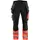 Blåkläder håndværkerbukser full stretch, Sort/Hi-Vis Rød, Sort/Hi-Vis Rød, swatch