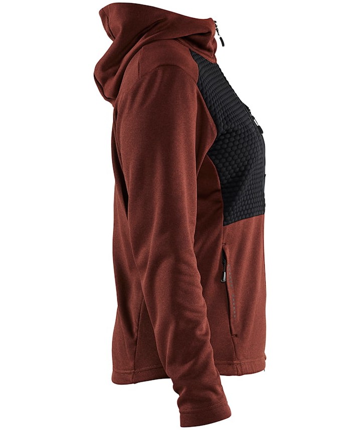 Bl&aring;kl&auml;der women's hoodie with zipper, Burnt Red/Black, large image number 2