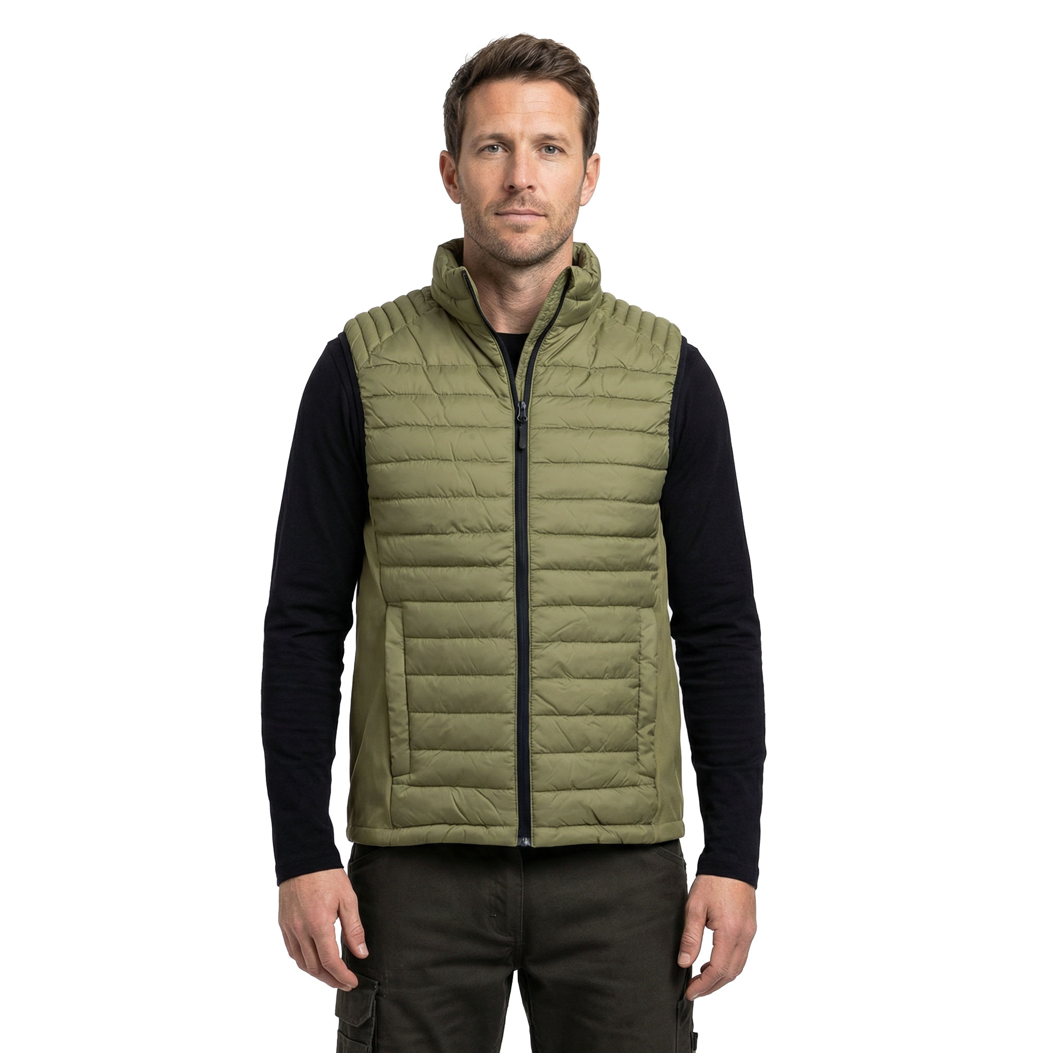 Stadsing vatteret vest, Olive green, large image number 2