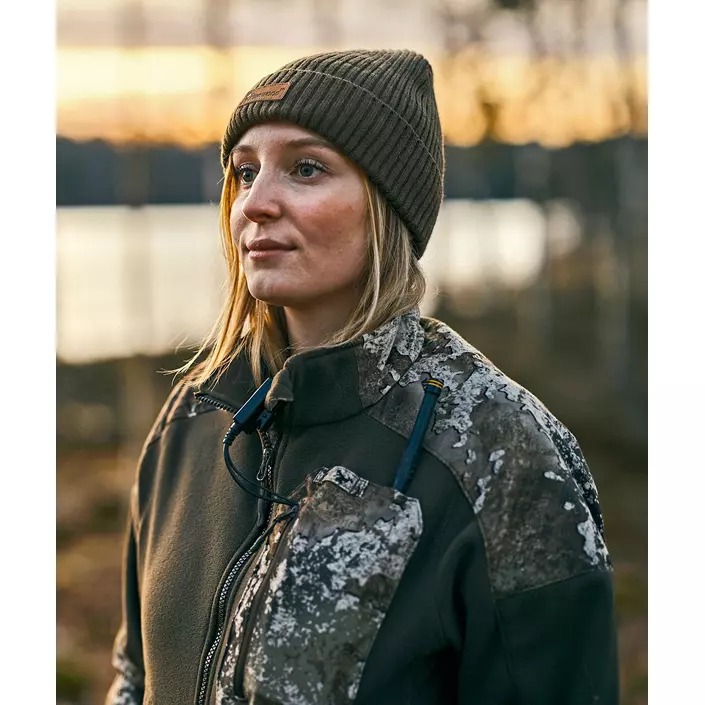 Pinewood Småland Hunters Camou dame fleecejakke, Hunting Brown/Strata, large image number 3